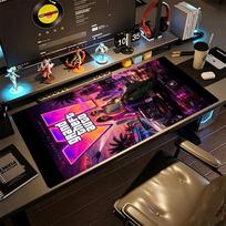 Grand Theft Auto Large Mouse Pad Gaming Laptop Mouse Pad Office Mouse Mats Non-Slip Rubber Base Perfect for Office Laptop Gaming Setup 30cmx60cm