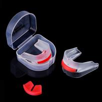Professional Silicone Mouthguard Boxing MMA Muay Thai Fitness Teeth Protection With Breathable Design Dual-layer breathable white with case