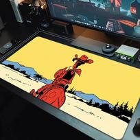 Lucky Luke Mouse Pad Large Gaming Table Cushion Non-slip Laptop Tablet Big Mousepad XXL Mat Mini PC Playmat With Lock edge_xia 40cmx90cm(15.7x35.4inch) gray