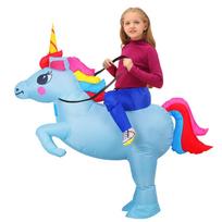Vaikams Vaikų Maskotas Dinzauras Pripučiami Kostiumai Vienaragis Gaidys Anime Suknelės Kostiumai Purimo Helovino Kalėdinės Šventės Cosplay Kostiumas Fit Height 120-145cm blue