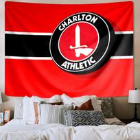 Charlton FC Crest Tapestry Playroom Tapestry, Accessories for Bedroom,Livingroom, dormitory Room Wall Decor Fan Birthday Gifts 100cmx150cm black