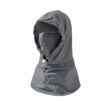 Ice Silk Anti-UV Balaclava Hat Dual Use Sunscreen Full Face Cover  Hiking gray