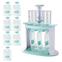 Portable Food Maker Baby Fruit Compote Filling Station Portion Control Dispenser Batch Preparation System Puree Pouch with 10 Squeeze Bags Extrudable