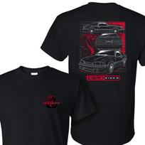 1320 Video Mustang Cobra Graphic T-Shirt USA American Muscle Car Street Racing S black