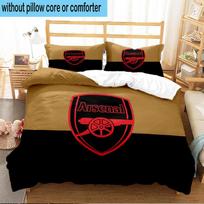 3PCS Arsenal Football Club Crest Bedding Set For Bedroom, Dormitory,Including 1pc Duvet Cover And 2pcs Pillowcases Large size Fan gift 180cmx210cm