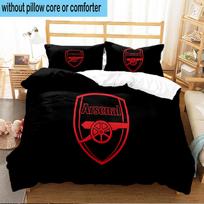 3PCS Arsenal Football Club Crest Bedding Set For Bedroom, Dormitory,Including 1pc Duvet Cover And 2pcs Pillowcases Large size Fan gift 135cmx200cm
