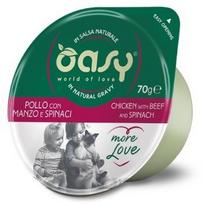 OASY More Love Chicken with beef and spinach - šlapias kačių maistas - 70g