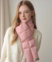 BENETTON Vivid Folding Padded Muffler Pink Pink/Free gray
