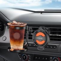 Space-Saving Car Beverage Holder Foldable Universal Auto Cup Mount  Vehicle Interior oranžinė
