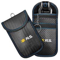 Car Key Case Signal Blocker Bag RFID Shielding Pocket For Renault RS Clio 2 3 4 5 6 MK2 MK3 MK Sport Koleos Captur Kadjar Megane A12 gray