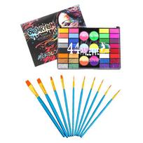 44-Color Water-Soluble Face Paint Set for Body and Stage Makeup