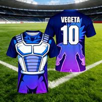 Vintage Dragon Ball  Vegeta Saiyan Armor 3D Print T-Shirt 2026 Summer Unisex Oversized Y2K Retro Anime Streetwear Soccer Top xxs white