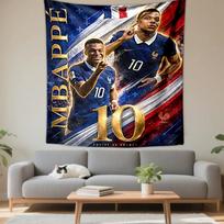 Tapestry Kylian Mbappe France Number 10 Team Poster Wall Hanging 75x90cm(29x35in)