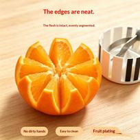 3D Printed Orange Slicer Durable Food Grade Non Slip Handle Safe Fruit Cutter for Home Bar Drink Garnish Use one size yellow