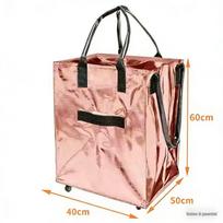 Large Detachable Hulken Haoken Outdoor Folding Travel Woven Bag with Wheels, Multifunctional Small Trolley Bag.