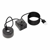 2-IN-1 Mist Maker Colorful LED Lights Landscaping Humidifier Fog Machine  Desktop Fountain black pump no light