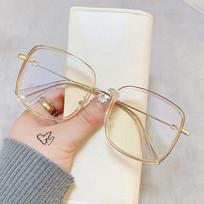 Large square myopia glasses anti-blue light can be matched with degree flat light round face frame new model myopia-550 degrees