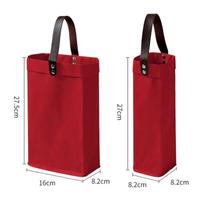 Luxury Two-Bottle Washable Kraft Red Wine Tote & Gift Box Wine Red - 1 Bottle - Washable red