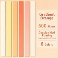 600 Sheets Gradient Color Star Folding Paper Strips DIY Handmade Double Sided Printing Lucky Star Paper Strips Art Paper Craft