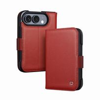Qialino For Apple iPhone Duo Fold Phone Case Leather Protective Cover Magnetic Flip All Inclusive Card Holder Cowhide Business iPhone Duo