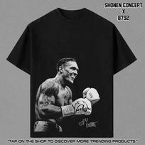 Oleksandr Usyk Sunkiojo svorio čempionas Medvilniniai marškinėliai Bokso marškinėliai M gray