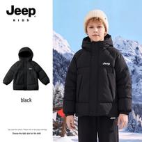 JEEP Boys' Winter Hooded Padded Jacket 140 gray