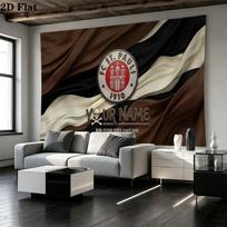 Individualus pavadinimas FC St. Pauli Spausdintas Gobelenas – Sieninė Dekoruacija Miegamiesiems, Studentų Bendrabučiams ir Namų Interjerui 130cm x 150cm