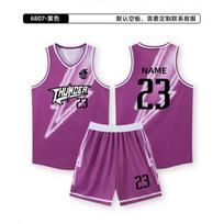 Kids Adult Basketball Jersey Set Quick Dry Training Match Sleeveless Shirt Shorts 6XL