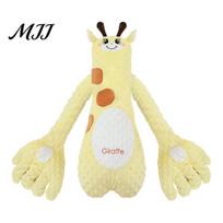 Infant Sleep Aid Pillow Exhaust with Cartoon Animal Patterns Easy to Anxiety Relief Clean Safety Materials Sleeping for Emotional Soothing Giraffe beige