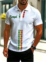 Men's Novelty Polo Shirt, Suriname Floral Flag Design, Mixed Color, Multiple Specifications Available, Casual Daily Wear, Unique Style & Comfortable M įvairiaspalvis