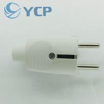 16A European/German/French Plug Adapter, Two Round Pins, Compatible with Russia & Korea gray