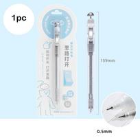 Creative 0.5mm Relax Switch Pen Smooth Writing Anti-Anxiety Fidget Clicker Gel Pen Study Tool for School Students white
