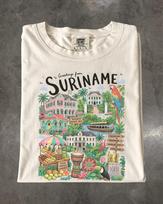 Suriname Travel T-Shirt, Comfort Colors Paramaribo Heritage Souvenir Graphic Tee 140 gray
