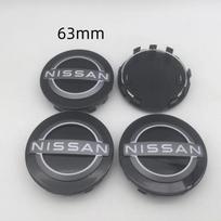 4 vnt. 3D 54mm 60mm 63mm Nissan automobilio emblemos Ratlankio centro dangtelio ženkliuko dangteliai Lipdukas Lipdukai Stiliaus priedai black