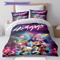 Lady Gaga Rush Bedding Quilt Set Quilt Cover Pillowcase Home Decoration Birthday Gift (1 * duvet cover + 2 * pillowcase, without core) 135x200cm blue