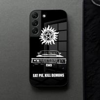 Supernatural Phone Case Glass For Samsung Galaxy S21 S26 S25 S22 S20 S24 S23 Ultra Fe Plus A16 A34 A54 A24 Coque Galaxy S25 Edge black