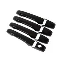 Door Handle Cover For Jeep Grand Cherokee WK2 2011- Carbon Fiber Car Protective Film Decorate Accessories Stickers 1 Keyhole Black black