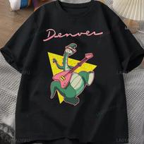 Neon Round Collar TShirt Denver The Last Dinosaur Jeremy s Fabric Basic  T Shirt Girl Clothes New Design Hot Sale XXXXL gray