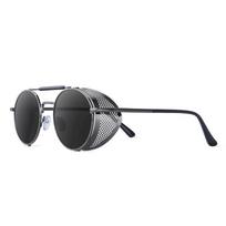 Xiaomi NEW Round Steampunk Sunglasses Men Women Fashion Metal Glasses Brand Design Vintage Sunglasses High Quality UV400 Gafas gray