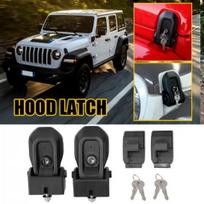 For 2018 - Jeep Wrangler JL JLU Locking Hood Latch Hood Catch with Lock gray
