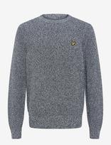 Lyle & Scott - Static Marl Crew Neck Jumper - Apvalios apykaklės megztinis - Pilka