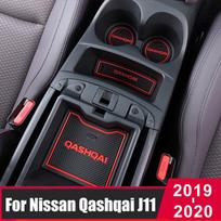 Skirta Nissan Qashqai J11   Silikoninė durelių angos kilimėlis Neslystanti durelių kilimėlis/Puodelio neslystanti durelių griovelio kilimėlio apdaila Interjeras White 18pcs gray
