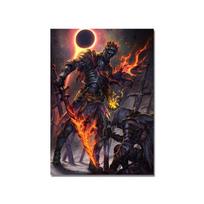 Classic Game Dark Souls Posters and Prints Vintage HD Decorative Canvas Painting Wall Art Pictures for Living Room Home Decor 21cm×30cm NoFrame black