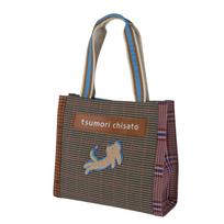 Tsumori Chisato Frame Check Kiraneko Tote Bag Blue gray