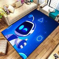 ASTRO BOT Carpet Rug for Living Room Bedroom Home Sofa Decoration,Kids play Non-slip Floor Mat 100x120cm( 39x47in ) blue