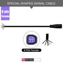 Prailginimo laido priedai Kabelis Ebike Elektrinis dviratis 6 Pin Female black