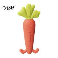 Baby Shower Gifts for Newborns Silicone Carrot Teether, Food-Grade BPA-Free Chew Toy 3-6 Easy to Clean Teether Months, Soothing Gum Massager, oranžinė