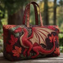 Dragon Series Small Carry-on Quilted Travel Bag Multi-functional Gym Men Women 16in x 8in x 8in