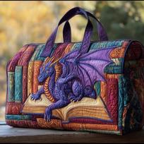 Dragon Series Small Carry-on Quilted Travel Bag Multi-functional Gym Men Women 18in x 9in x 9in
