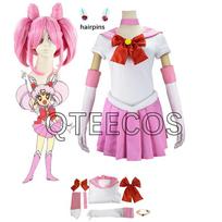 Anime Chibiusa Cosplay Jūreivės Kostiumas Chibi Tsukino Usagi Lolita Uniforminiai Suknelės Apranga Helovino Vakarėlio Apranga 130 pink